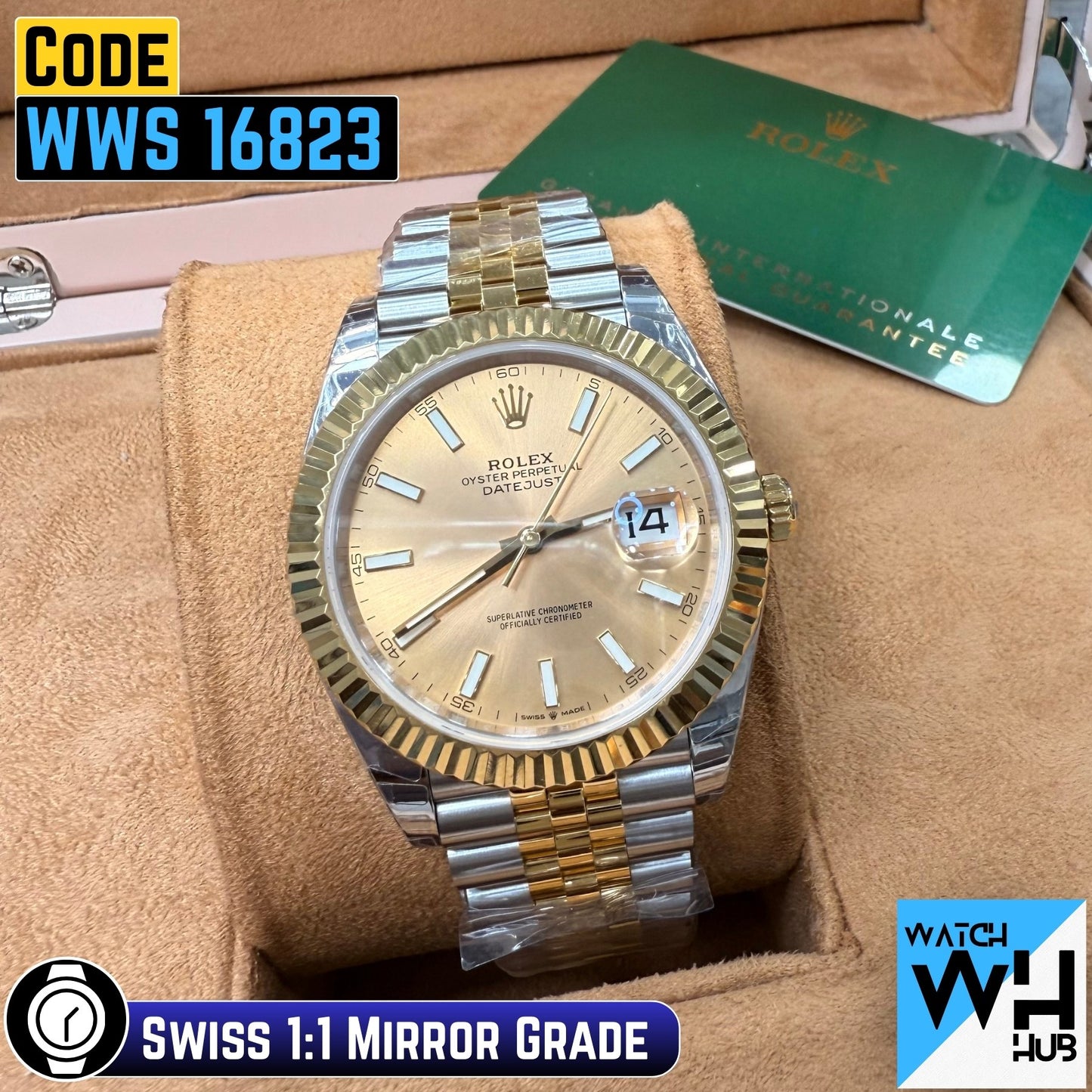 Rolex Datejust 126333 Two tone Jubilee Bracelet 41mm Yellow Gold Swiss 1:1 Mirror Grade Men’s Watch