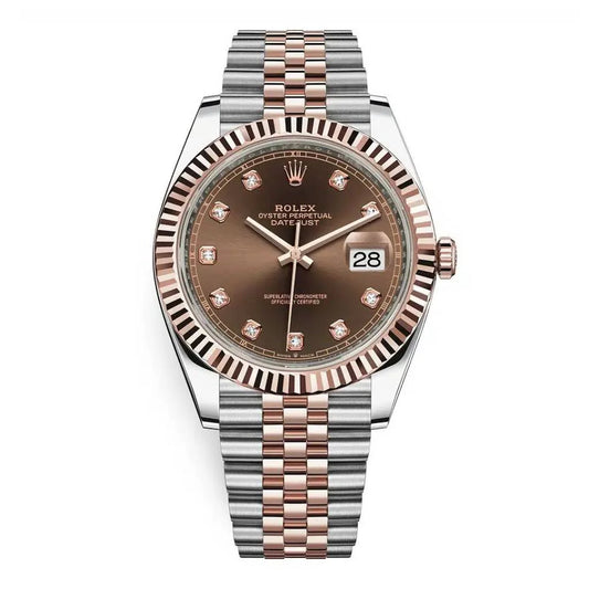 Rolex Datejust 41mm 126331 Fluted Bezel, Diamond Chocolate Dial Jubilee Bracelet 41mm Men’s Watch
