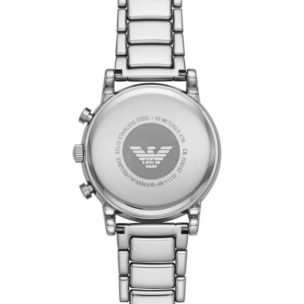 Emporio Armani AR11132 Chronograph Quartz Blue Dial Stainless Steel Chain Men’s Watch