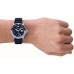 Emporio Armani AR11592 Sea Explorer GMT Dual-Time Quartz Blue Dial Silicone Men’s Watch