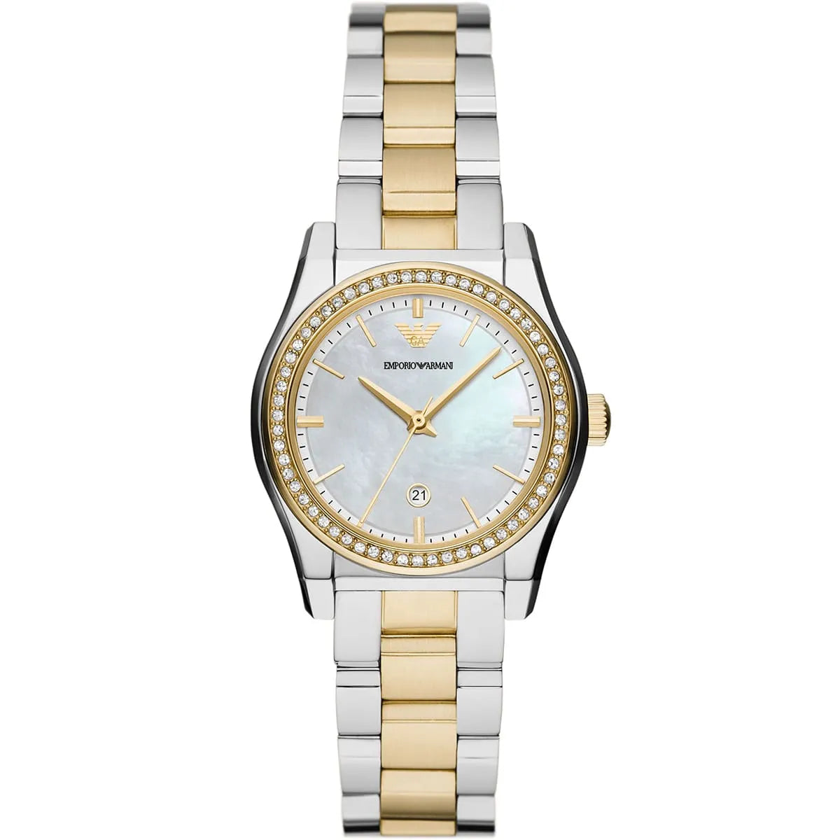Emporio Armani AR11559 Quartz Mother-of-Pearl Dial Stainless Steel Chain Lady’s Watch
