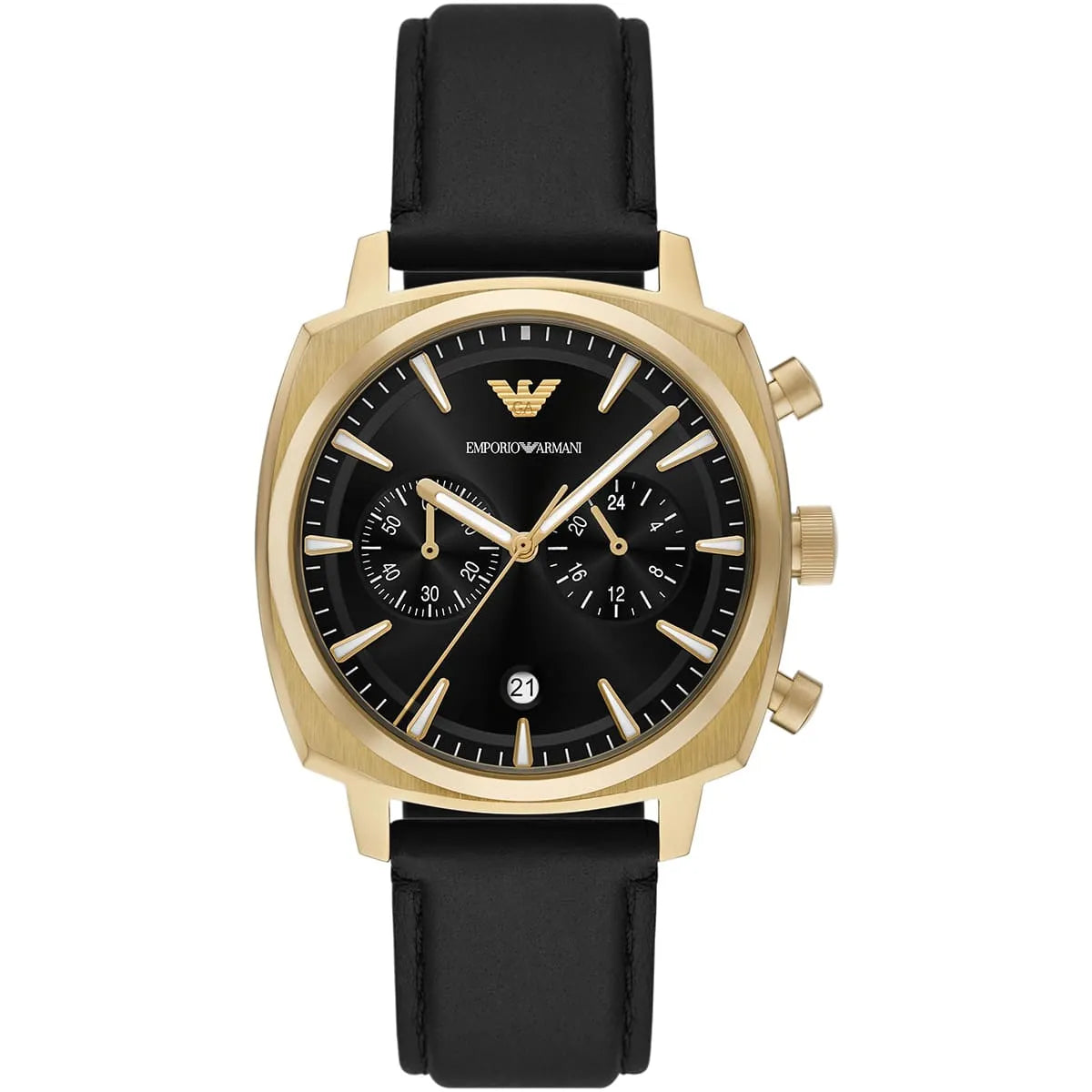 Emporio Armani Carlo AR11690 Chronograph Quartz Stainless Steel Genuine Leather Strap Men's Watch
