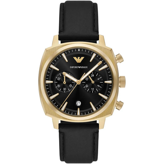 Emporio Armani Carlo AR11690 Chronograph Quartz Stainless Steel Genuine Leather Strap Men's Watch