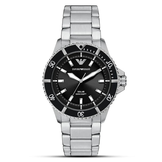 Emporio Armani World Explorer AR11787 Quartz "Solar-Powered" Stainless Steel Chain Men’s Watch