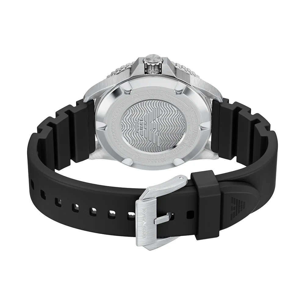 Emporio Armani World Explorer AR11788 Quartz "Solar-Powered" Stainless Steel Silicon Strap Men’s Watch