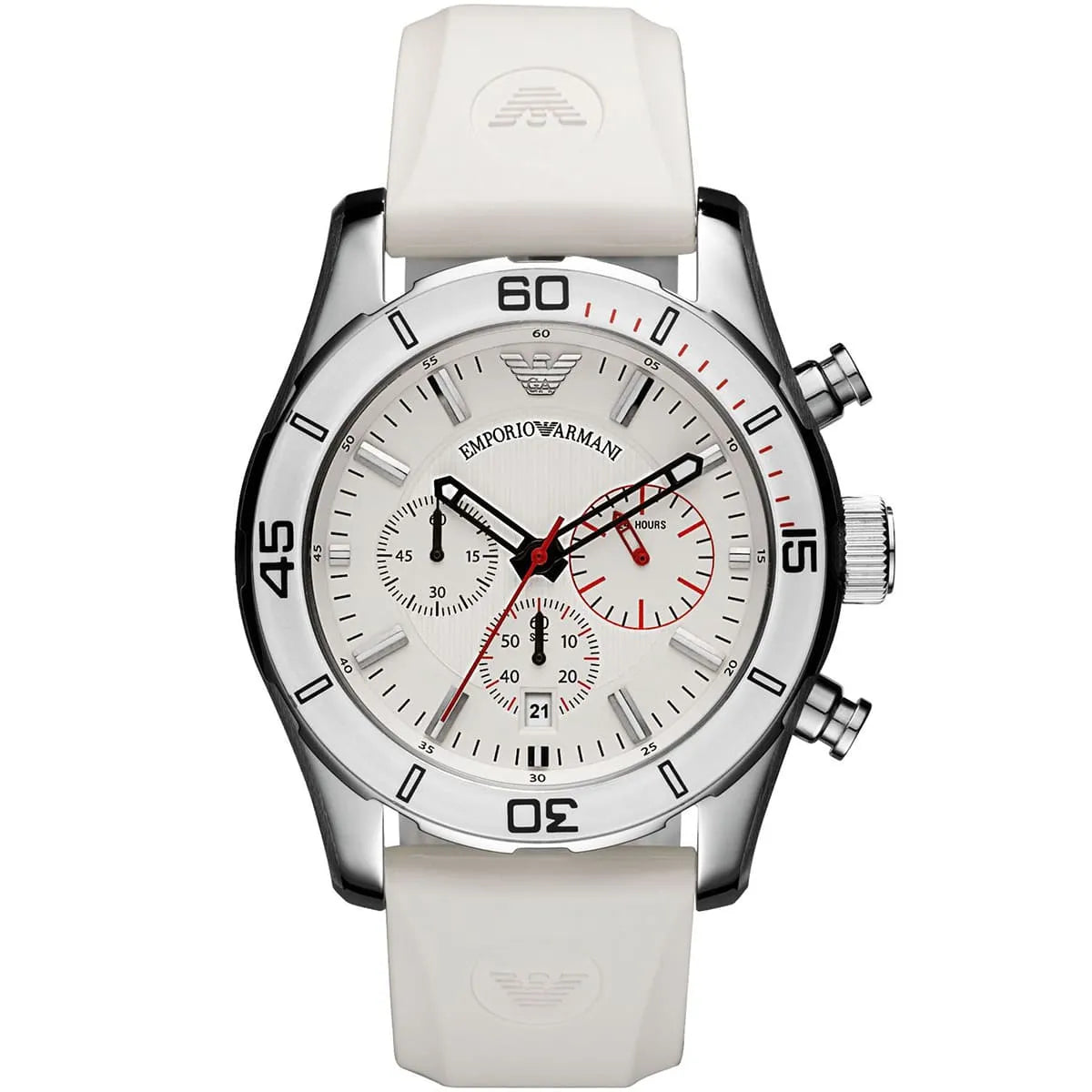 Emporio Armani Leo-Large AR5947 Chronograph Quartz Stainless Steel Silicon Strap Men’s Watch
