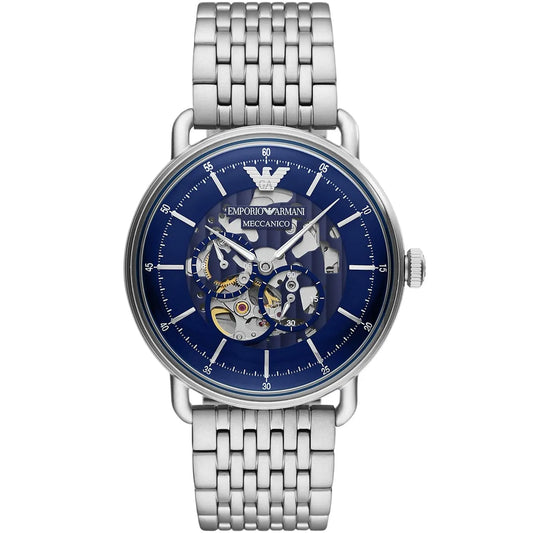 Emporio Armani Aviator AR60024 Automatic Blue Dial Stainless Steel Chain Men’s Watch