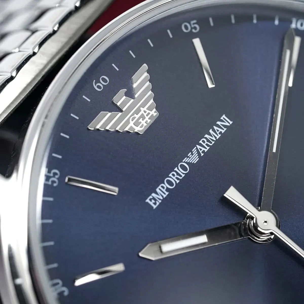 Emporio Armani Kappa AR80010 Quartz Blue Dial Stainless Steel Chain Men’s Watch