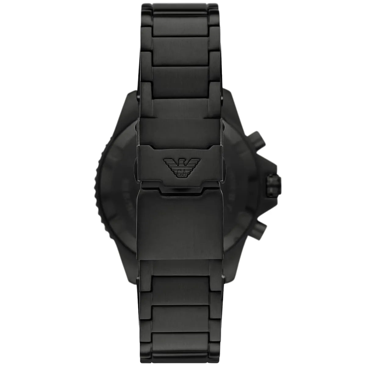 Emporio Armani Diver AR80050 Chronograph Quartz Black Dial Stainless Steel Chain Men’s Watch