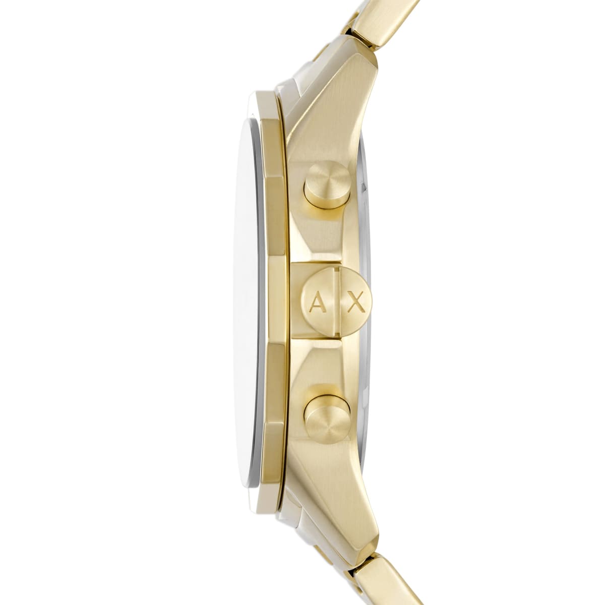 Armani Exchange Banks AX1721 Chronograph Quartz Gray Dial Full Golden-Tone Stainless Steel Chain Men’s Watch