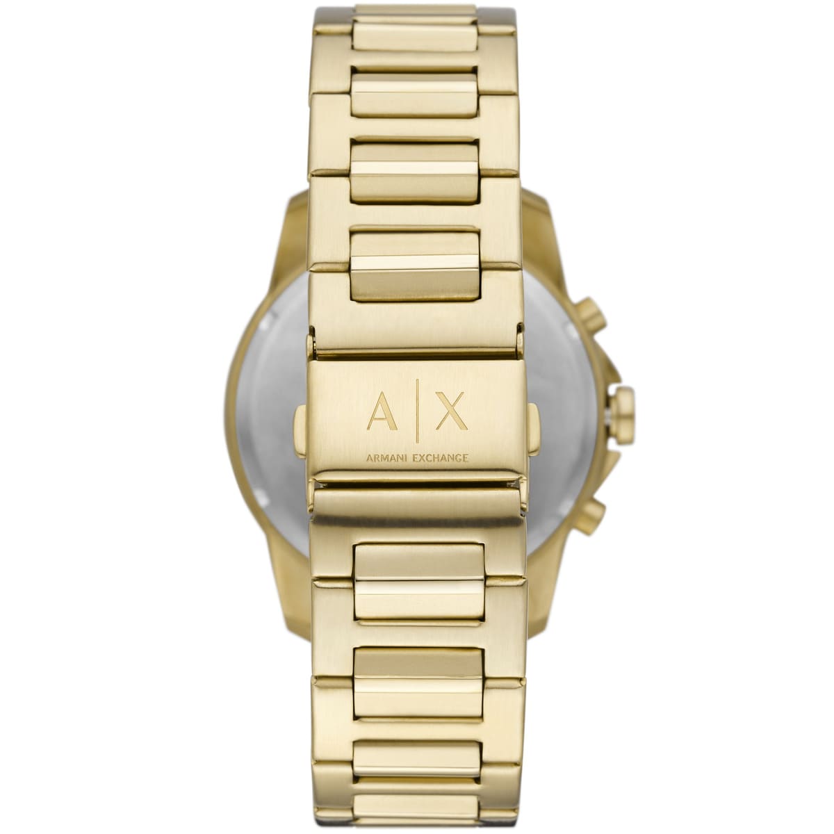 Armani Exchange Banks AX1721 Chronograph Quartz Gray Dial Full Golden-Tone Stainless Steel Chain Men’s Watch