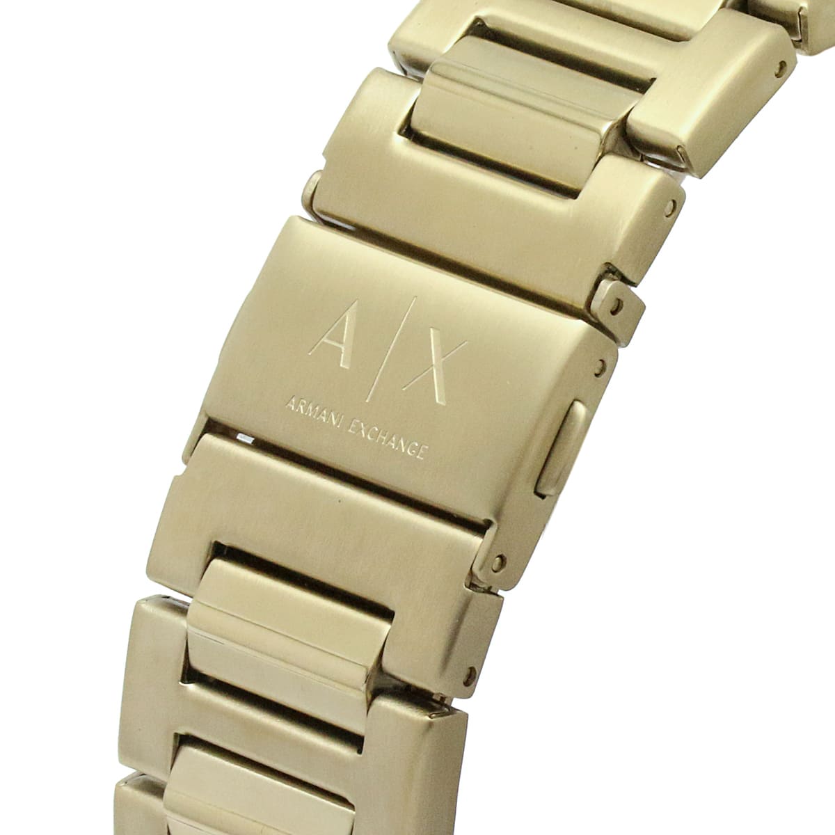 Armani Exchange Banks AX1721 Chronograph Quartz Gray Dial Full Golden-Tone Stainless Steel Chain Men’s Watch