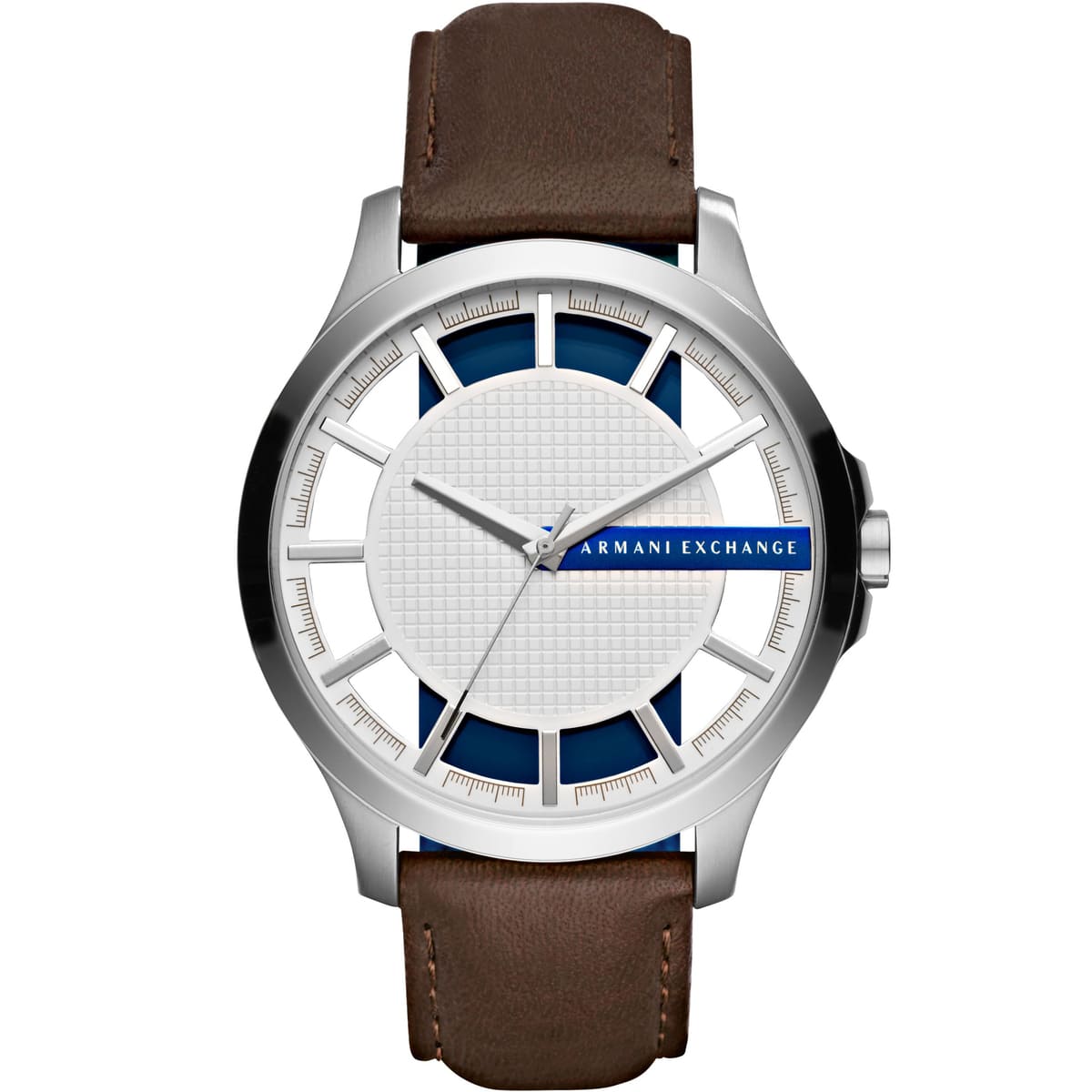 Armani Exchange Hampton AX2187 Quartz White Dial Genuine Leather Strap Men’s Watch