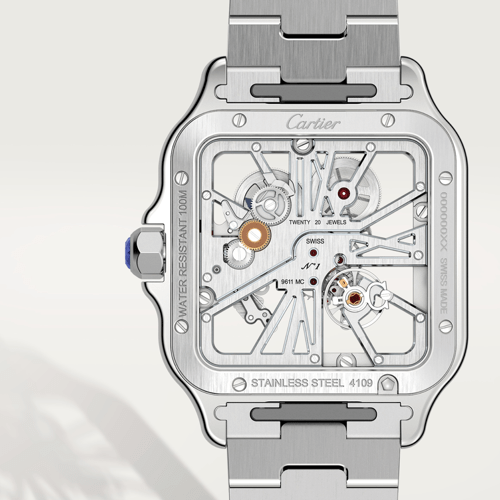 Cartier WHSA0014 Santos de Cartier Skeleton Automatic 40mm Silver Swiss Grade 1:1 Men’s Watch Ref. No:CRWHSA0014