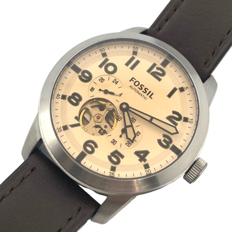 Fossil Pilot 54 ME3119 Automatic Genuine Leather Strap Men’s Watch