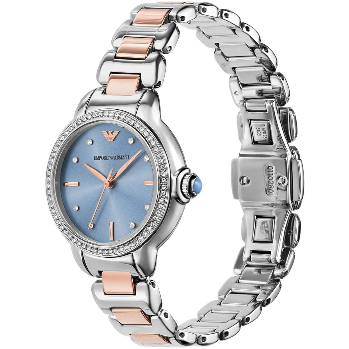 Emporio Armani Mia AR11597 Quartz Blue Dial Stainless Steel Chain Lady’s Watch