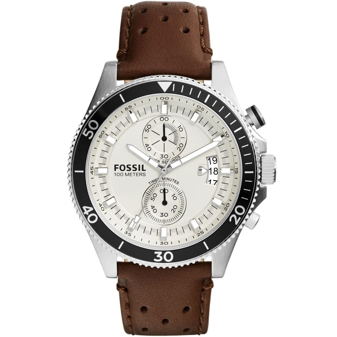 Fossil CH2943 Chronograph Quartz Genuine Leather Strap Men’s Watch