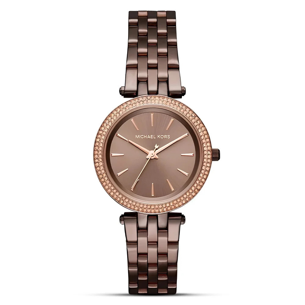 Michael Kors Darci MK3553 Quartz Full Bronze-Tone Stainless Steel Chain Ladies Watch