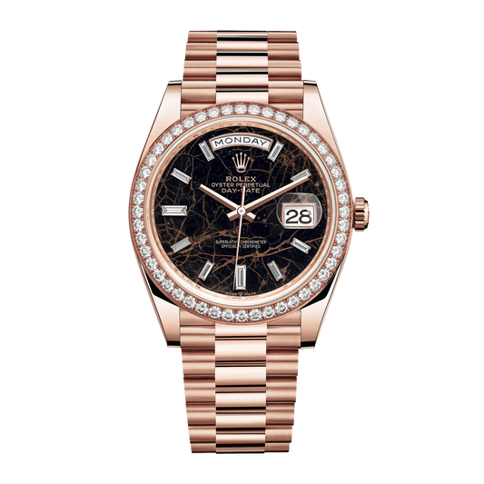 Rolex Day-Date Eisenkiesel Dial Automatic Stainless Steel Rose Gold President Chain Men’s Watch