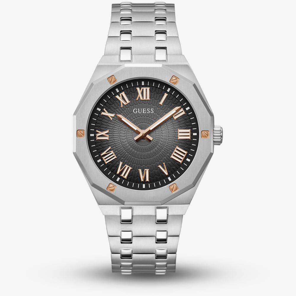 Guess Asset GW0575G1 Quartz Black Dial Silver-Tone Stainless Steel Chain Men’s Watch