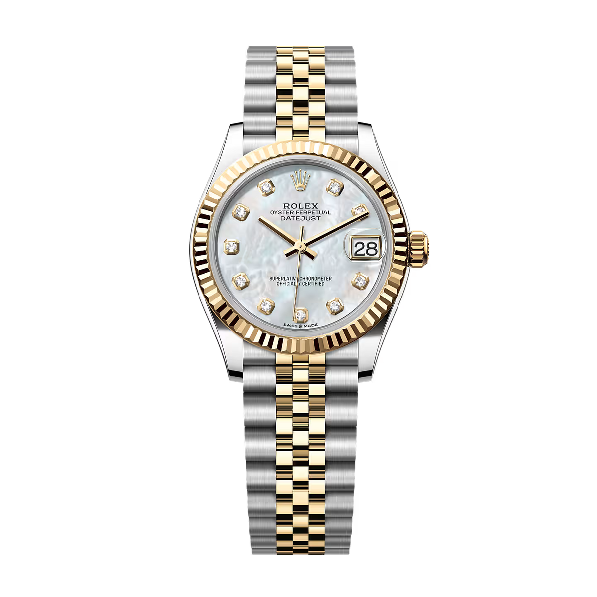 Rolex Lady Datejust Oyster Two-Tone ( ref. m278273-0028 ) 31mm Automatic "Mother-Of-Pearl Dial" Jubilee Bracelet 1:1 Swiss Grade Lady's Watch
