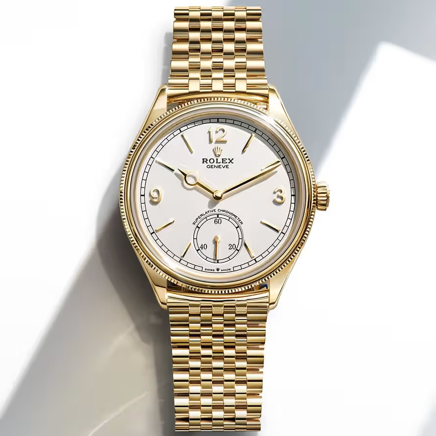 Rolex Perpetual 1908 Full Golden-Tone ( ref. M52508-0008 ) 39mm White Dial Settimo Bracelet 1:1 Swiss Grade Men’s Watch