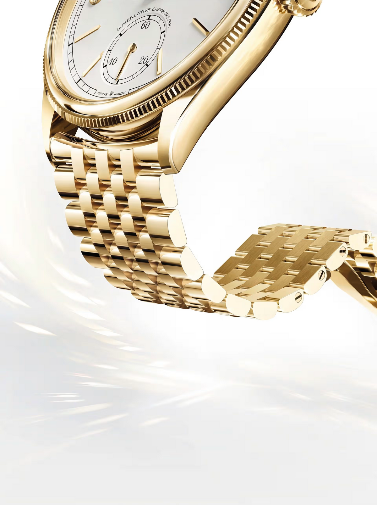 Rolex Perpetual 1908 Full Golden-Tone ( ref. M52508-0008 ) 39mm White Dial Settimo Bracelet 1:1 Swiss Grade Men’s Watch