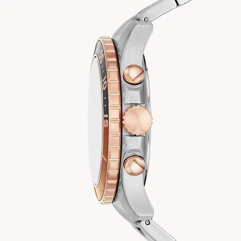 Fossil FB-03 FS5768 Chronograph Black Dial Quartz Stainless Steel Chain Men’s Watch