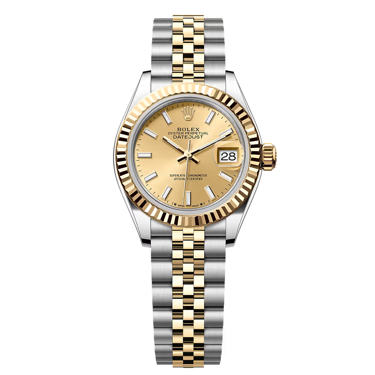Rolex Lady Date-just Two-Tone Yellowish Dial Automatic Stainless Steel Chain Lady’s Watch