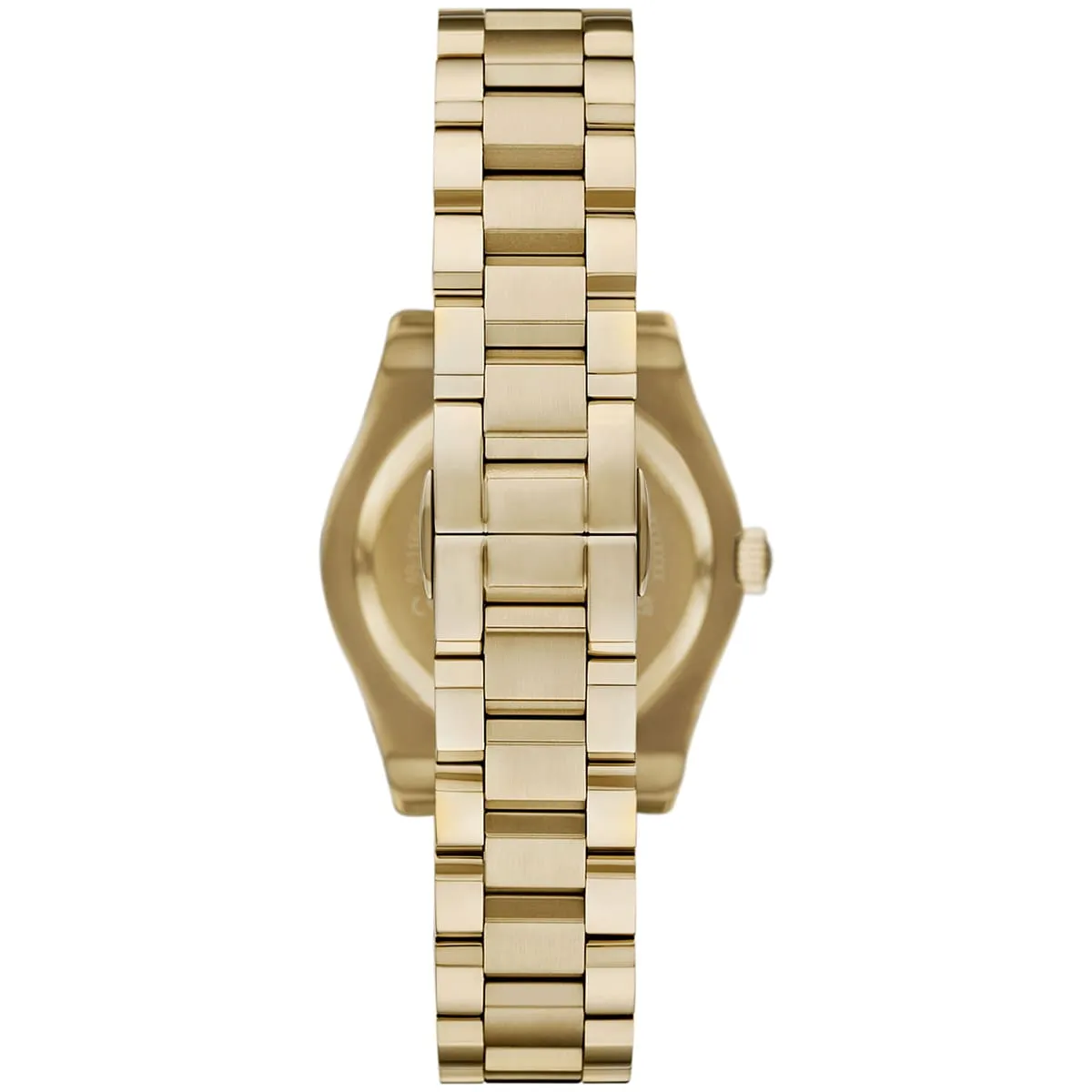 Emporio Armani Federico AR11657 Gold-Tone Quartz White Dial Stainless Steel Chain Lady’s Watch