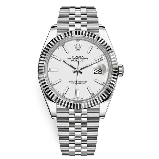 Rolex Datejust Full Silver Oyster Perpetual Automatic Stainless Steel Chain Men’s Watch