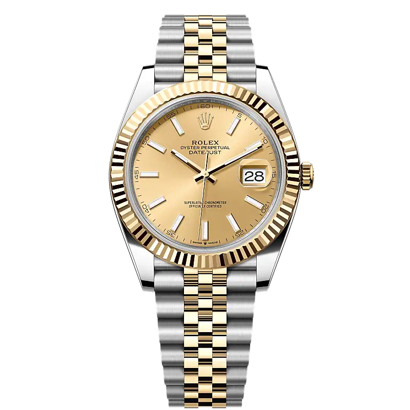 Rolex Datejust Golden Dial Oyster Perpetual Automatic Stainless Steel Chain Men’s Watch