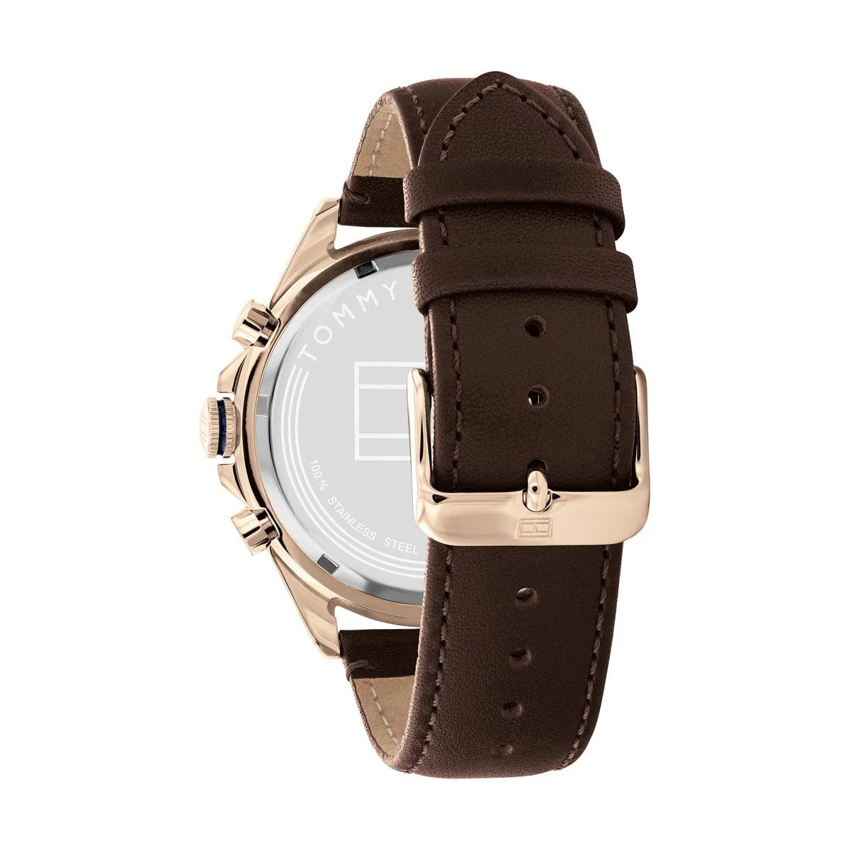 Tommy Hil-figer Morrison 1710526 Chronograph Quartz Genuine Leather Strap Men’s Watch