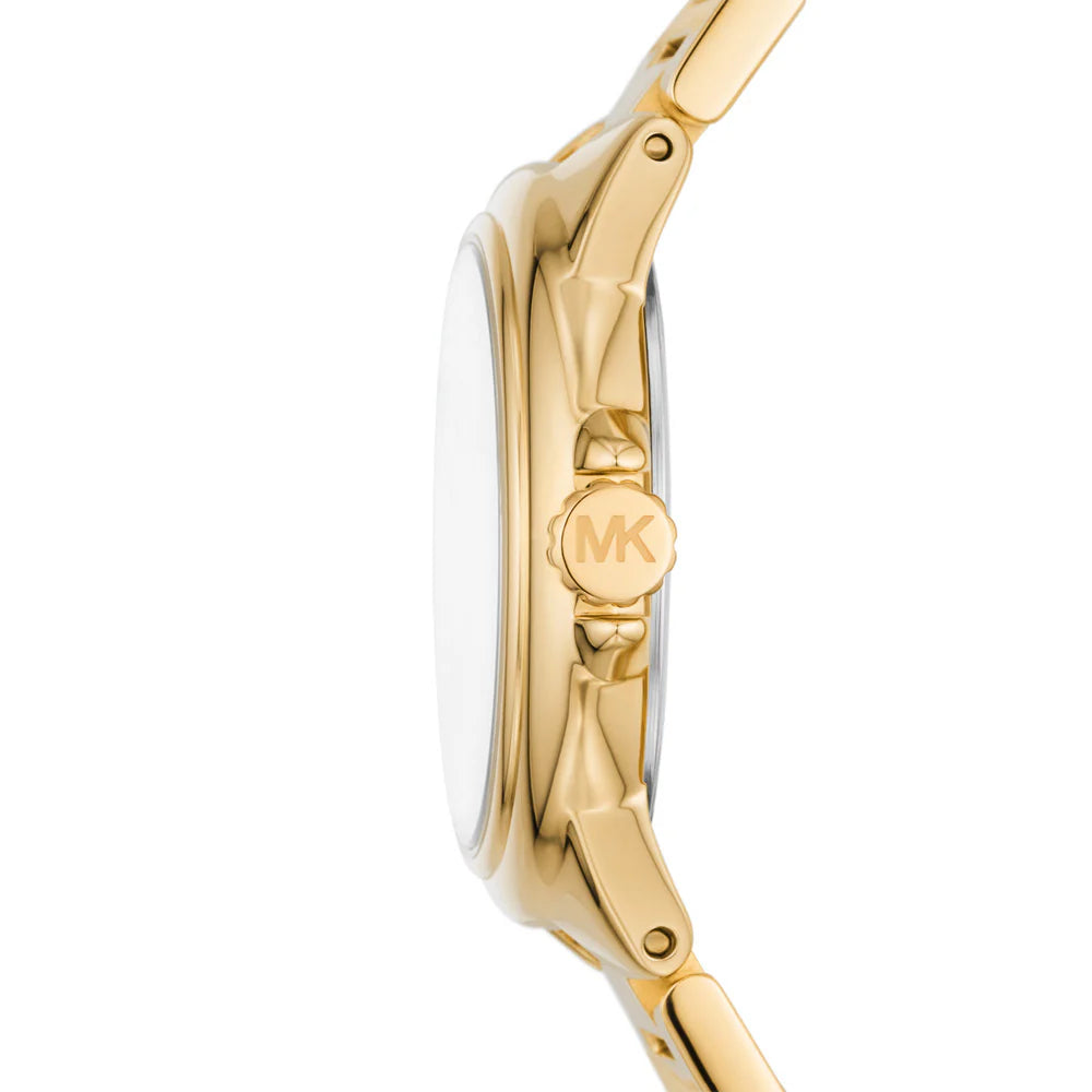 Michael Kors Camille MK7255 Quartz White Dial Stainless Steel Golden Chain Ladies Watch