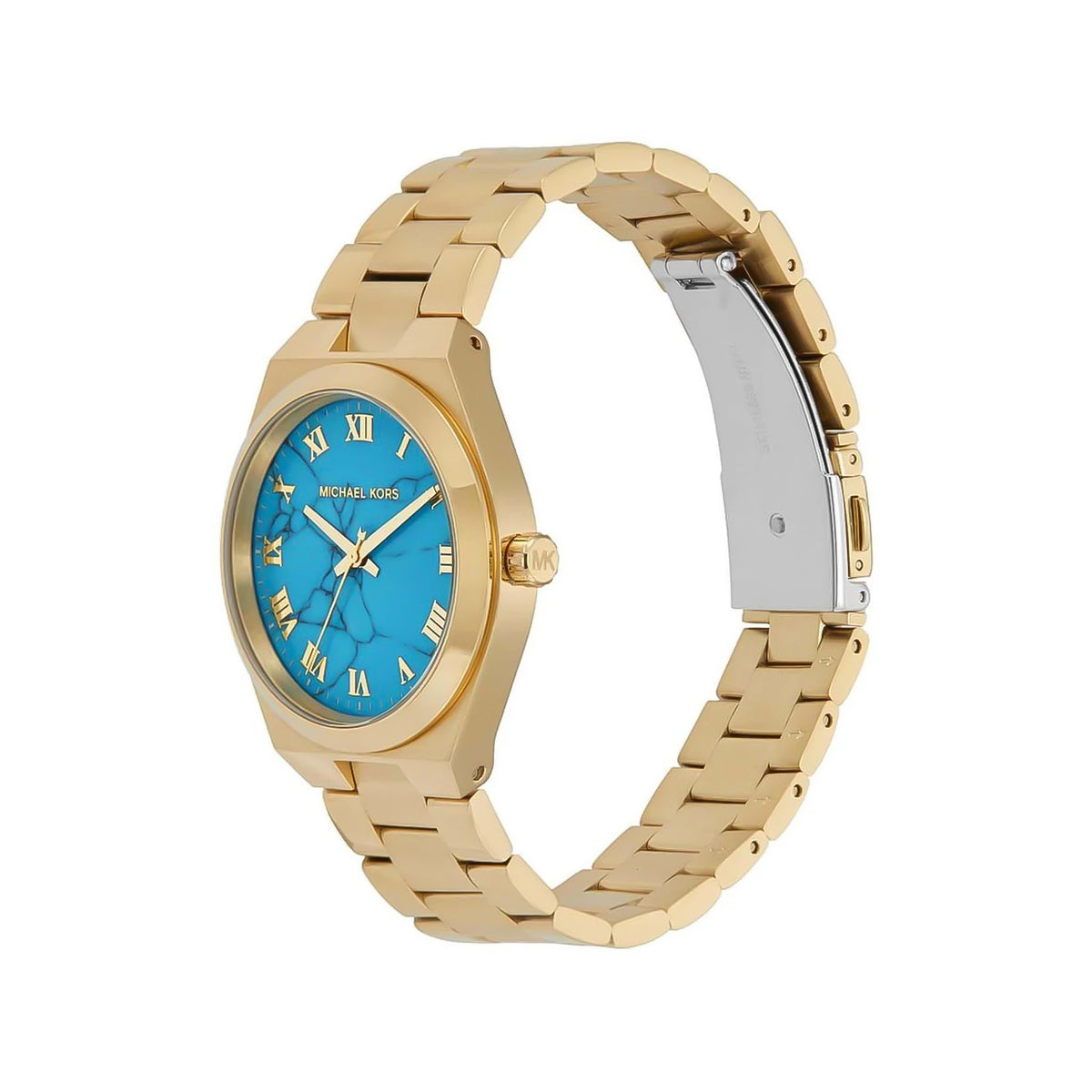 Michael Kors Lennox MK7460 Quartz Blue Dial Stainless Steel Chain Ladies Watch