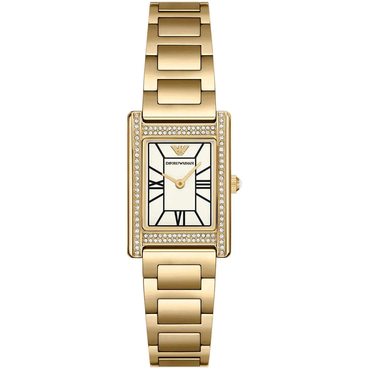 Emporio Armani Genni AR11659 Quartz Gold-Tone Mother Of Pearl Dial Stainless Steel Chain Lady’s Watch