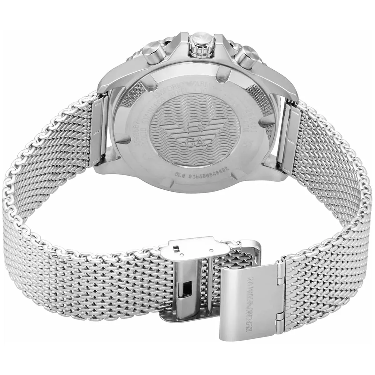 Emporio Armani AR11587 Chronograph Quartz Blue Dial Stainless Steel Mesh Chain Men’s Watch