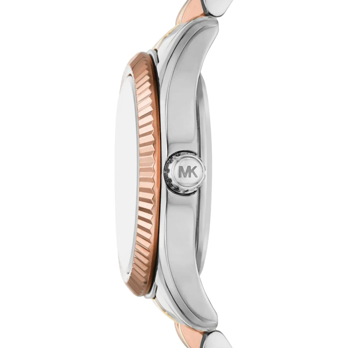Michael Kors Lexington MK4987 Tri-Tone Quartz White Dial Stainless Steel Chain Ladies Watch