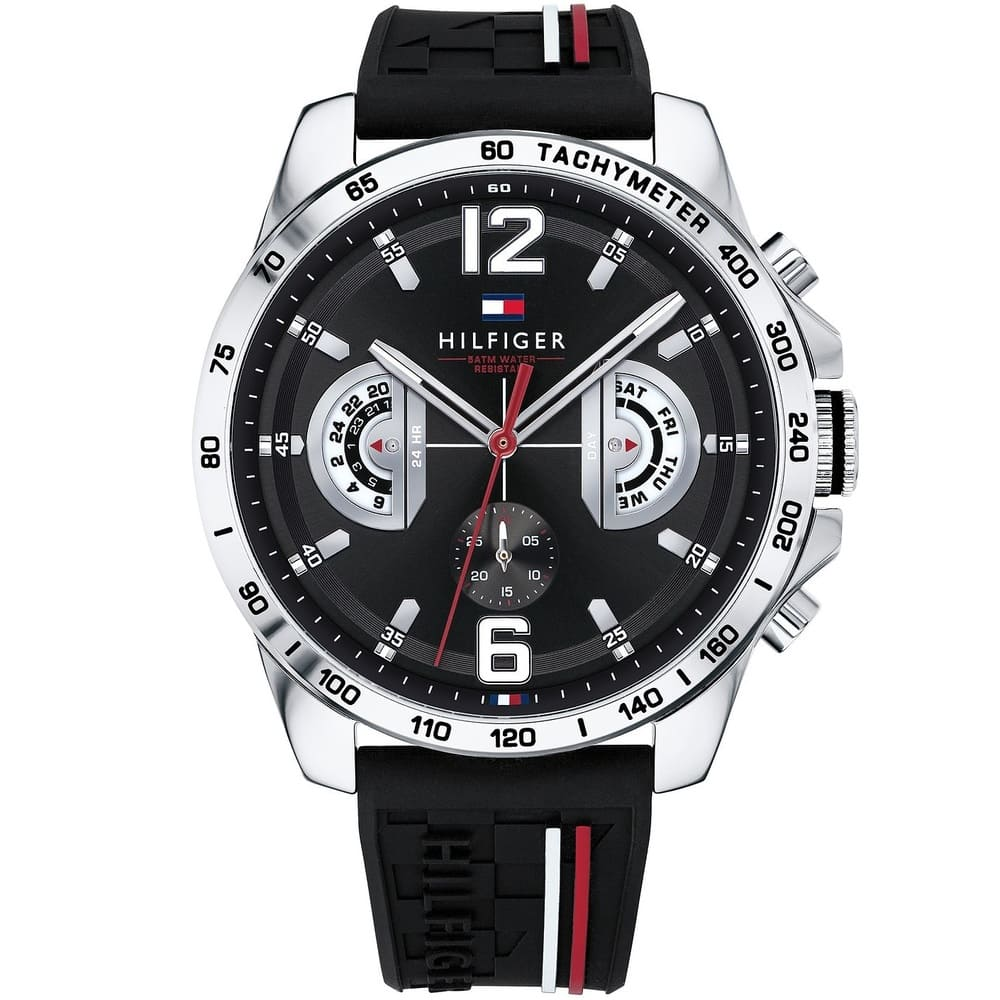 Tommy Hil-figer TH1791473 Chronograph Quartz Silicon Strap Men’s Watch