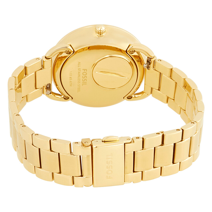 Fossil Tailor ES4263 Chronograph Quartz Gold Dial Stainless Steel Chain Lady’s Watch