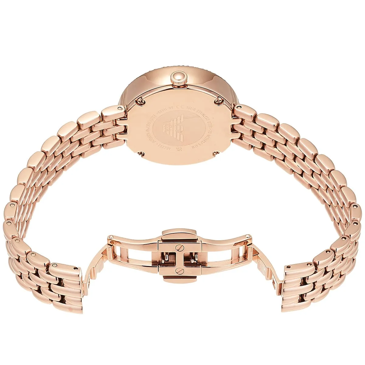 Emporio Armani Rosa AR11462 Quartz Mother Of Pearl Dial Stainless Steel Chain Lady’s Watch