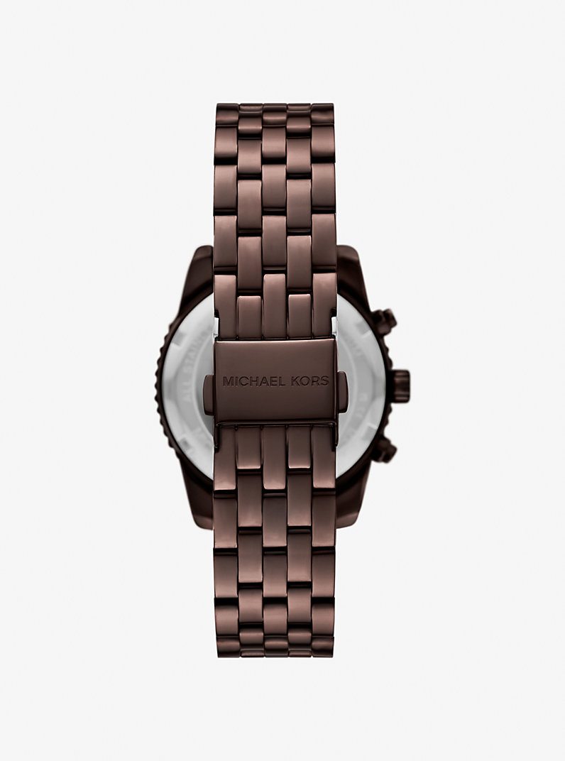 Michael Kors Mini Bryant MK7559 Chronograph Quartz Brown-Tone Stainless Steel Chain Ladies Watch
