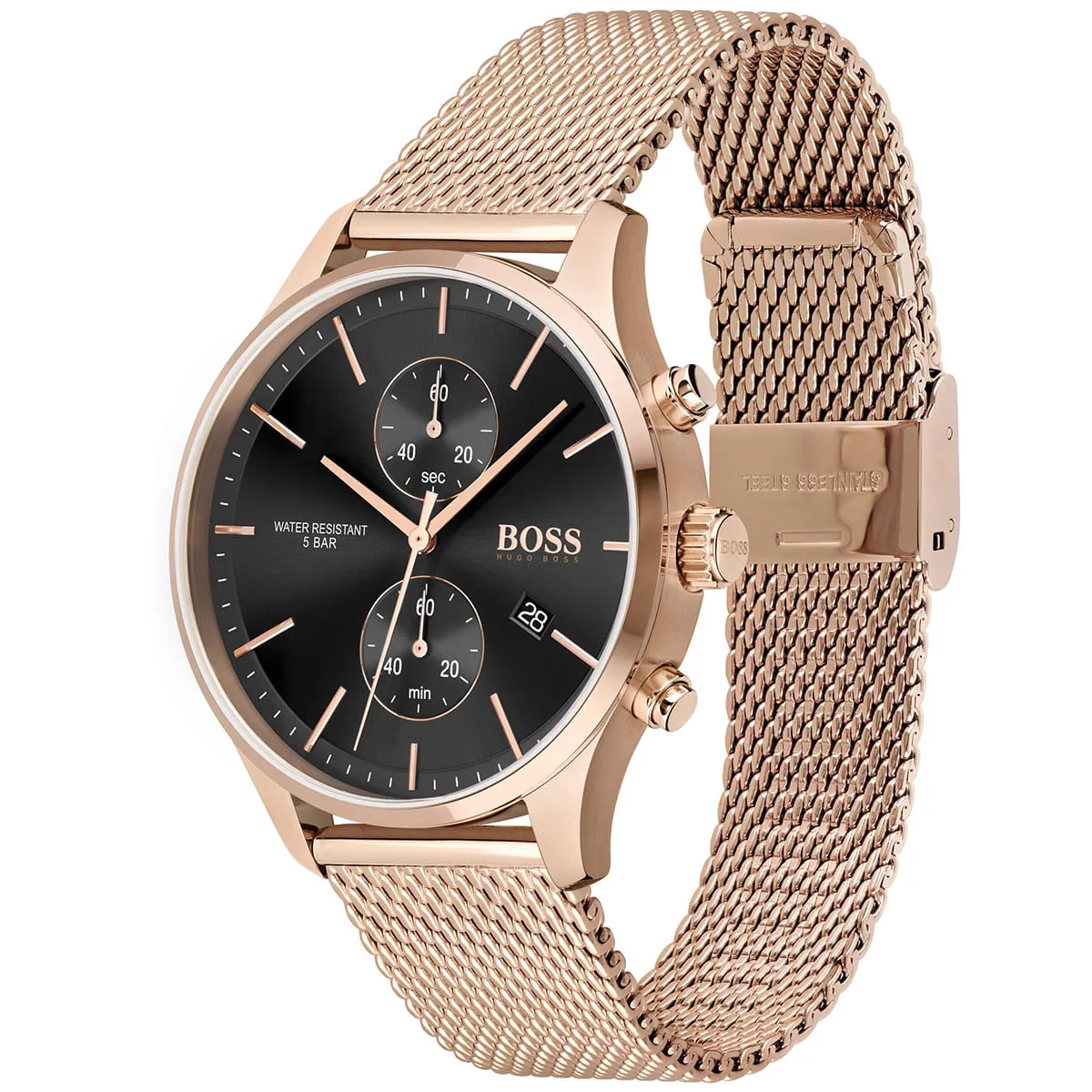 Hugo Boss Associate HB1513806 Chronograph Quartz Stainless Steel Mesh Chain Men’s Watch