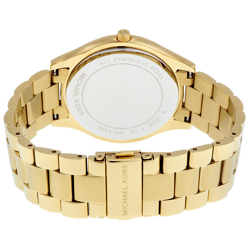 Michael Kors Slim Runway MK3492 Quartz Ocean Blue Dial Stainless Steel Chain Ladies Watch