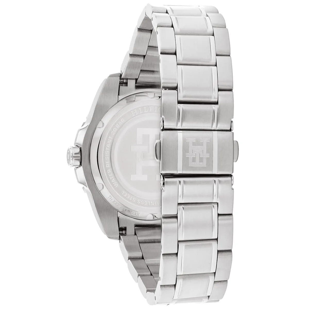 Tommy Hil-figer GMT TH85 1792131 Quartz Pepsi Dial Stainless Steel Chain Men’s Watch