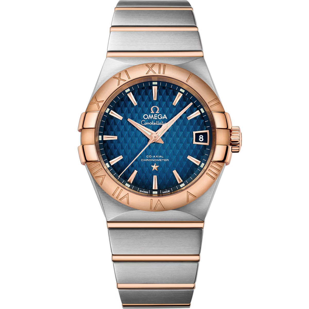 Omega Constellation Dualtone Automatic Stainless Steel Chain Men's Watch
