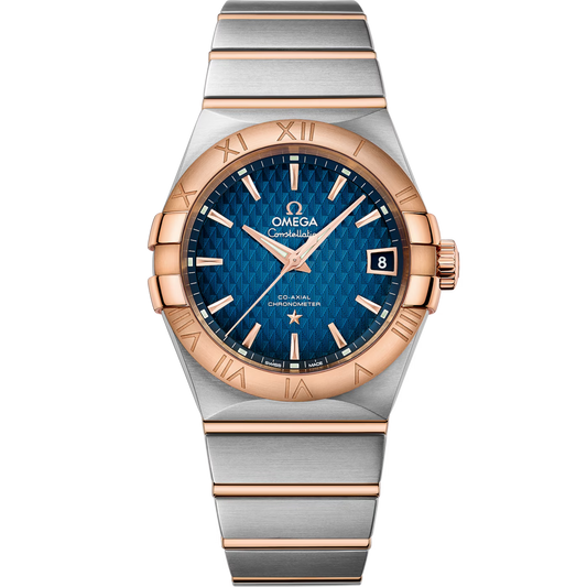 Omega Constellation Dualtone Automatic Stainless Steel Chain Men's Watch