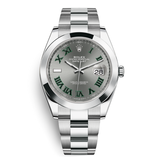 Rolex Date-just Oyster Perpetual Grey Dial Automatic Stainless Steel Chain Men’s Watch