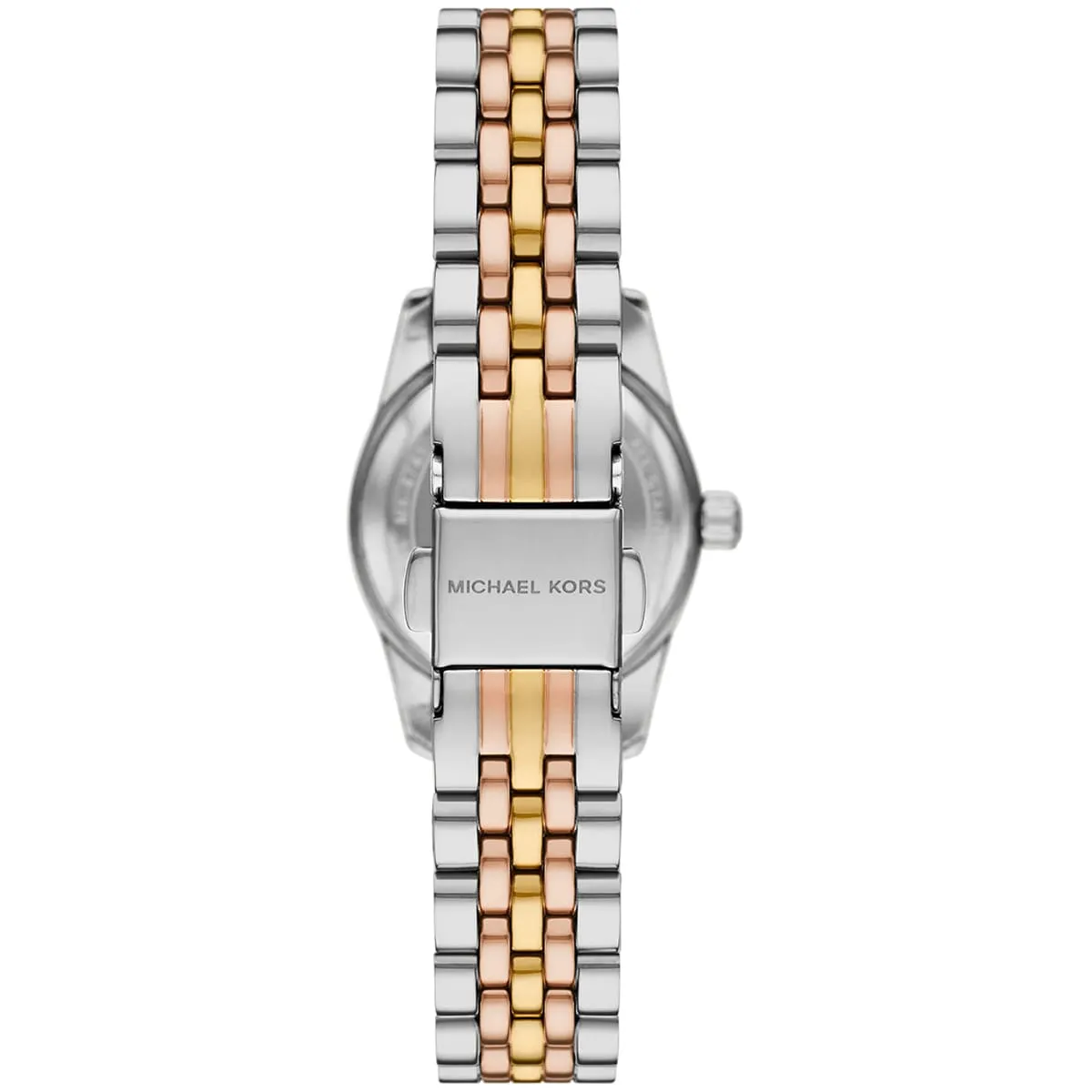 Michael Kors Lexington MK4987 Tri-Tone Quartz White Dial Stainless Steel Chain Ladies Watch
