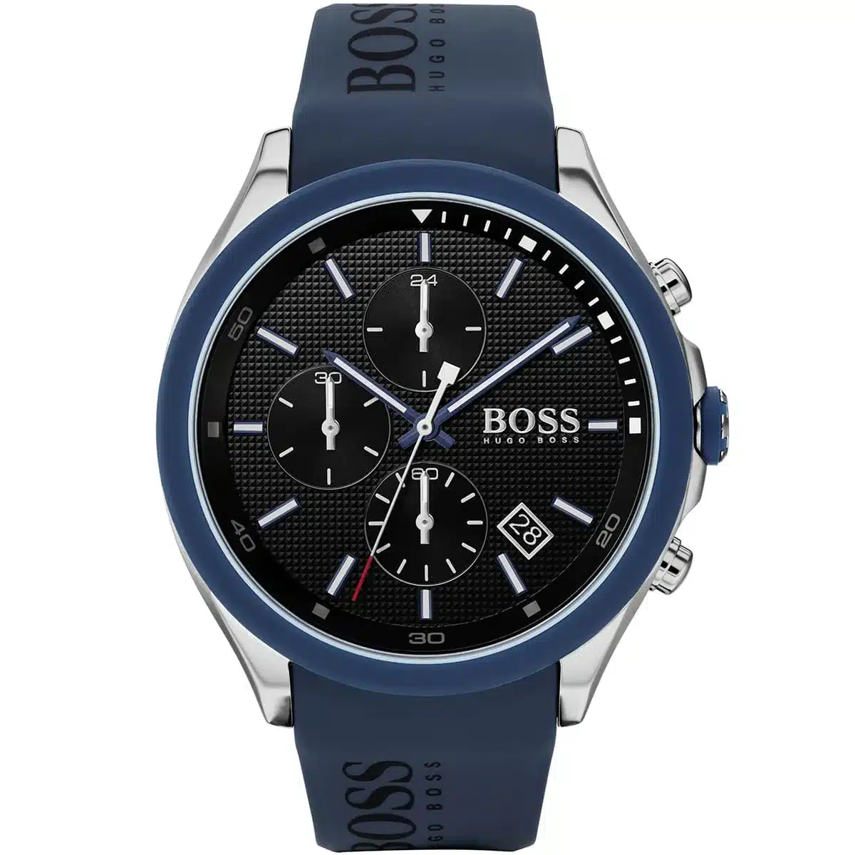 Hugo Boss Velocity HB1513717 Chronograph Quartz Blue Silicon Belt Men’s Watch